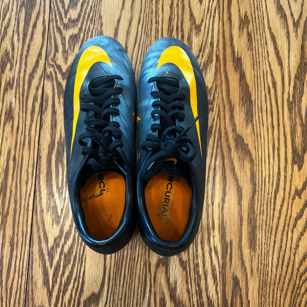 Nike Mercurial Cleats - Black and tangerine